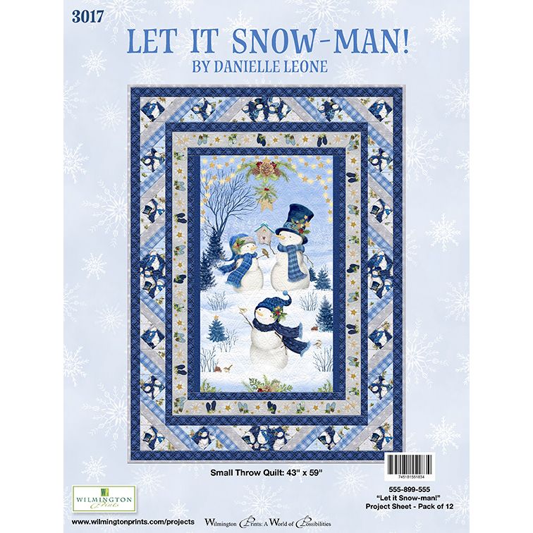 Sew Be It man スノーマン 雪だるまGreta Chirco Let It Snow-Man! ~ Quilt Kit – Hobby House Needleworks