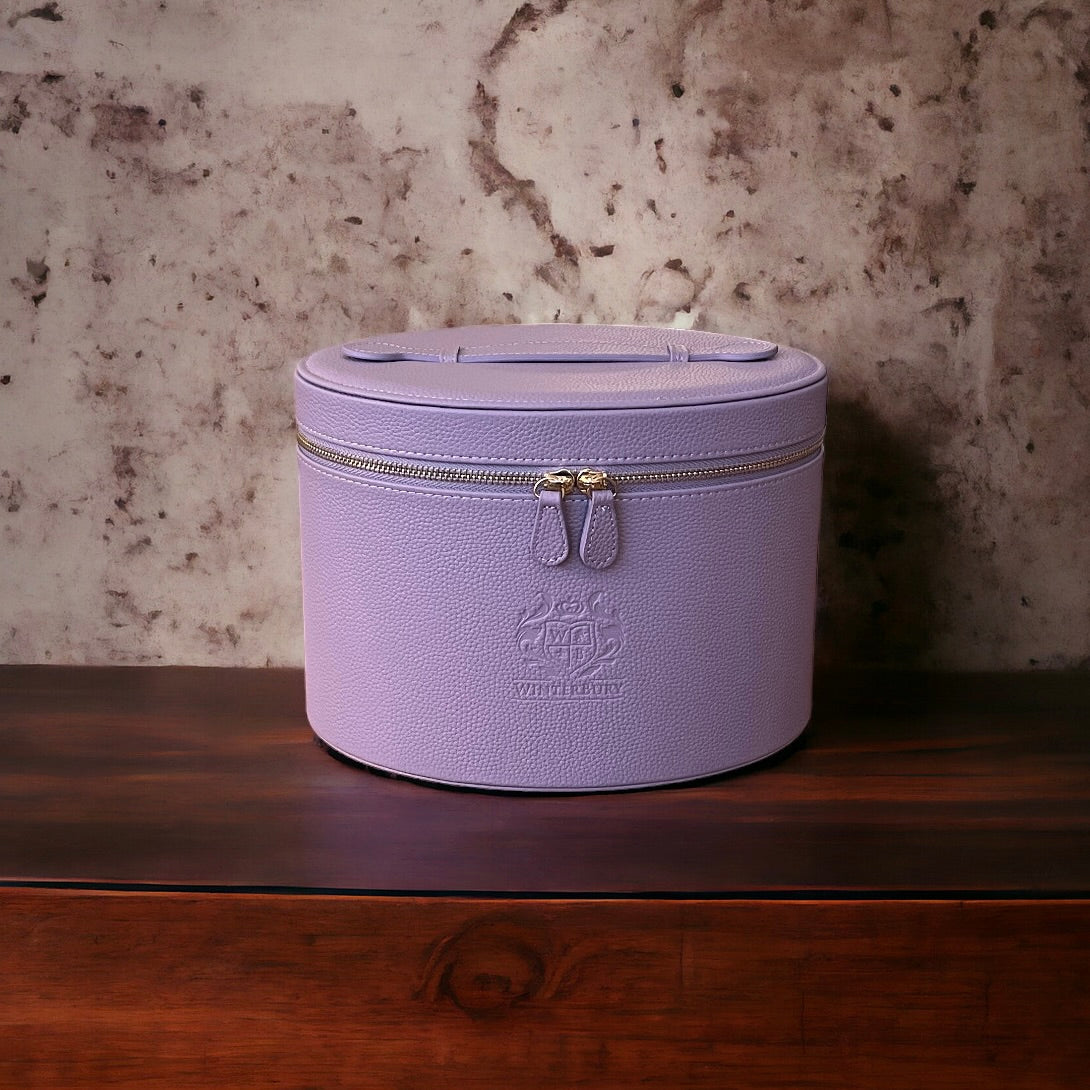 WinterBury Lilac Large Leather Needlework Case - Spring Line