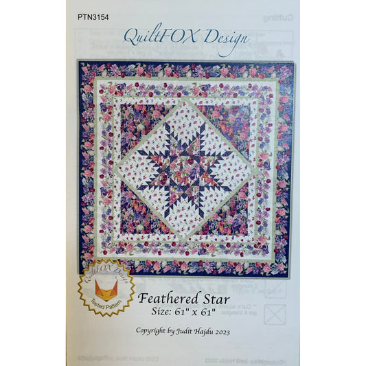 Quilt Fox Designs ~ Feathered Star Quilting Pattern and/or Kit