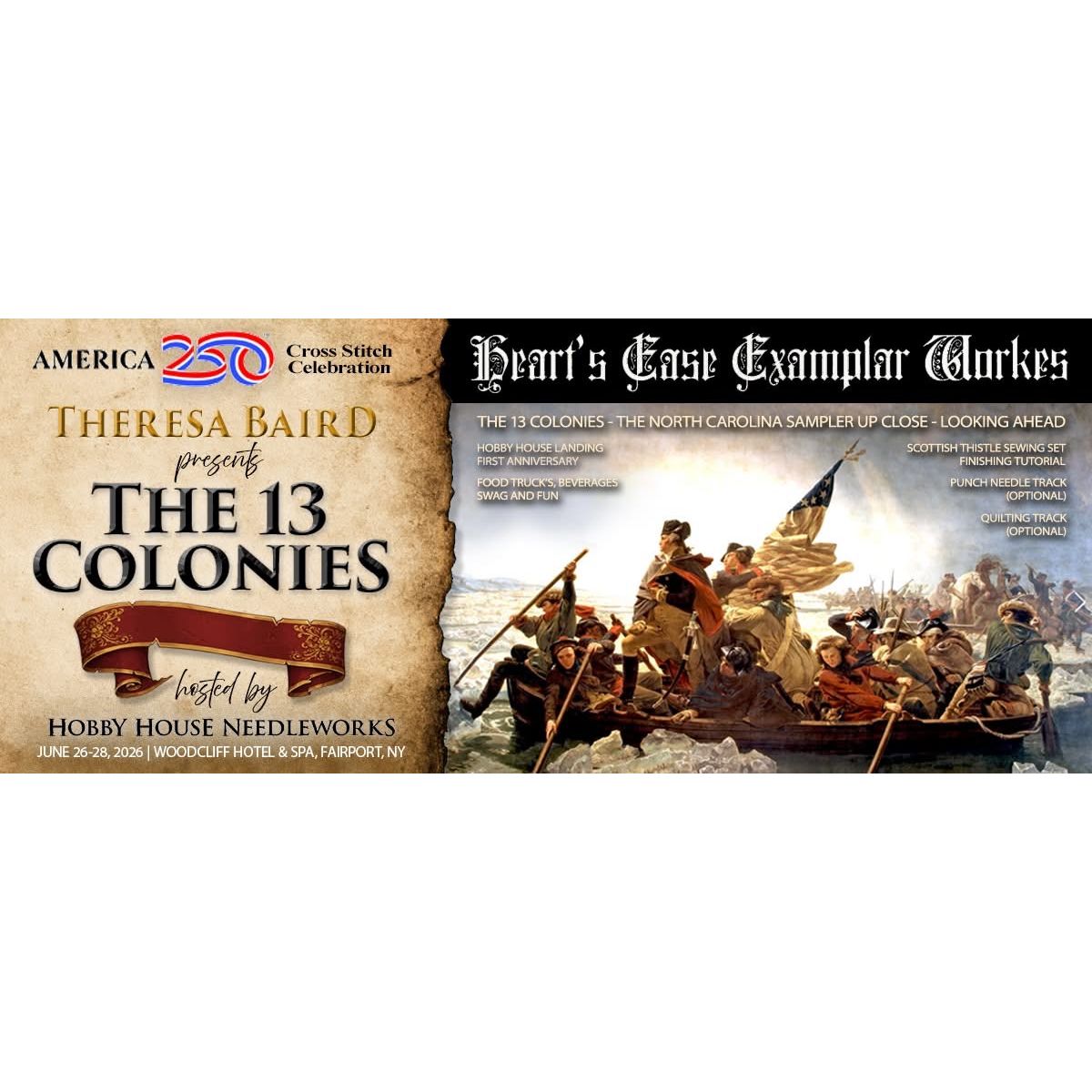 America 250 Cross Stitch Celebration - a Tribute to The 13 Colonies