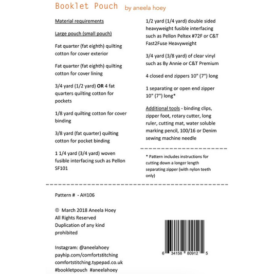 Aneela Hoey ~ Booklet Pouch