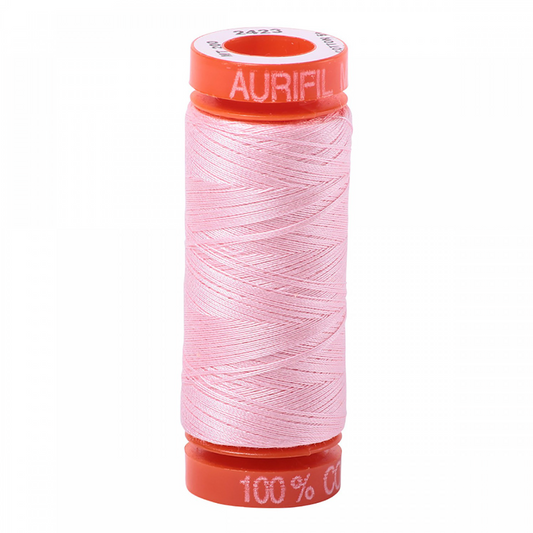 Aurifil ~ Mako Cotton Embroidery/Sewing Thread 50wt 220yds Baby Pink ~ 2423