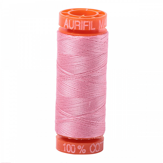 Aurifil ~ Mako Cotton Embroidery/Sewing Thread 50wt 220yds Bright Pink ~ 2425