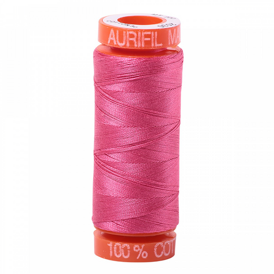 Aurifil ~ Mako Cotton Embroidery/Sewing Thread 50wt 220yds Blossom Pink ~ 2530