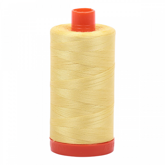 Aurifil ~ Mako Cotton Embroidery/Sewing Thread 50wt 1422yds Lemon ~ 2115