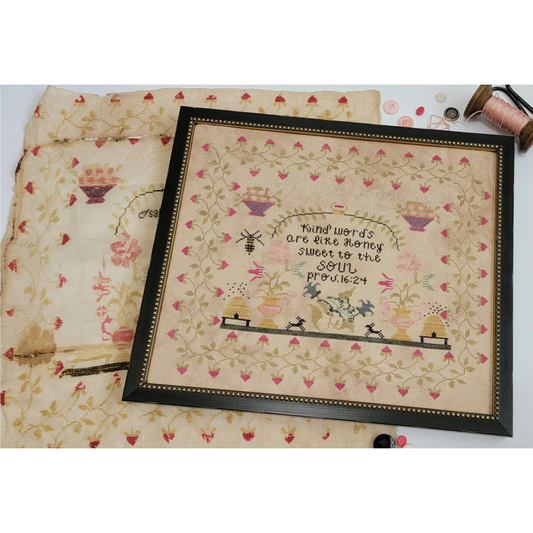 Quaint Rose Needleart ~ Sweet to the Soul Reproduction Sampler Pattern