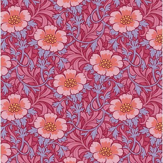 Tilda Fabrics ~ TIL100527 ~ Winterrose ~ Hibiscus