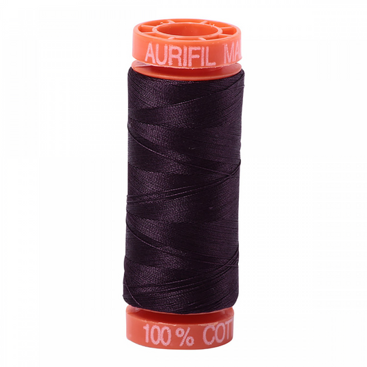Aurifil ~ Mako Cotton Embroidery/Sewing Thread 50wt 220yds Aubergine ~ 2570