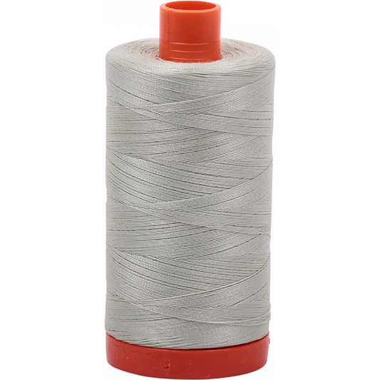 Aurifil ~ Mako Cotton Embroidery/Sewing Thread 50wt 1422yds Light Grey Green ~ 2843