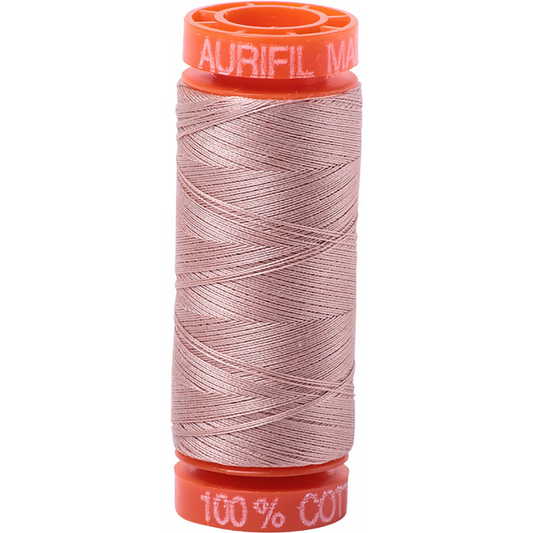 Aurifil ~ Mako Cotton Embroidery/Sewing Thread 50wt 220yds Antique Blush ~ 2375