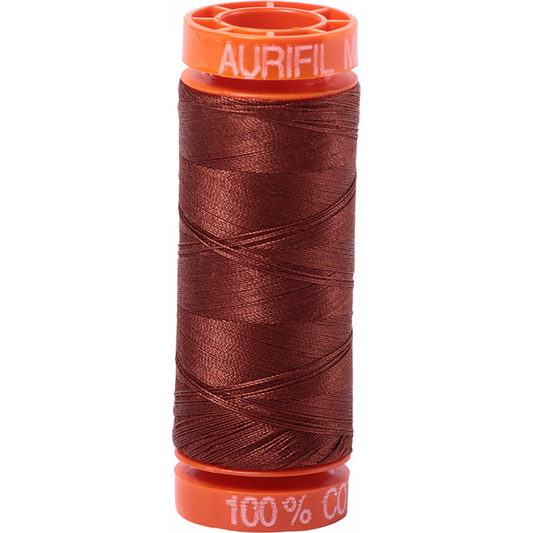 Aurifil ~ Mako Cotton Embroidery/Sewing Thread 50wt 220yds Copper Brown ~ 4012