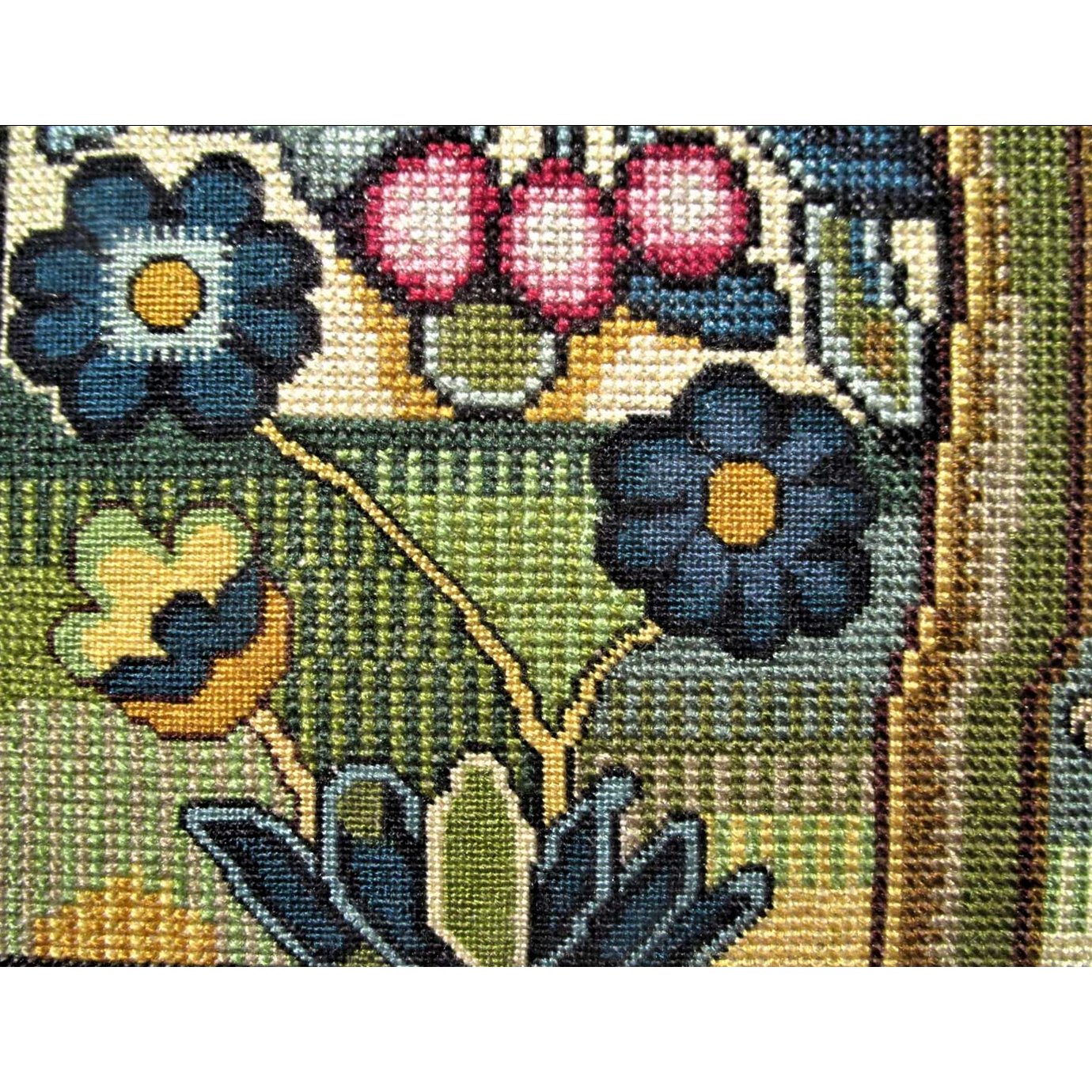 The Scarlet Letter ~ Fruit Tree with Two Animals circa 1690 Reproduction Sampler Pattern