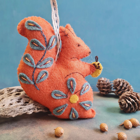 Corrine Lapierre | Wool Felt Craft Kit - Folk Embroidered Squirrel