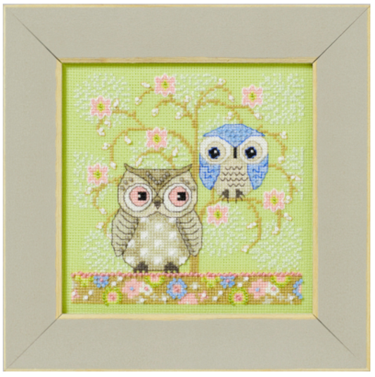 Debbie Mumm | Seasonal Owls 2024 Cross Stitch Kit - Spring