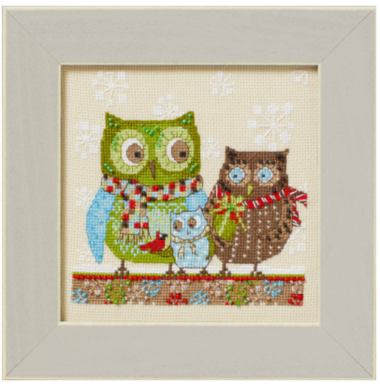 Debbie Mumm | Seasonal Owls 2024 Cross Stitch Kit - Winter