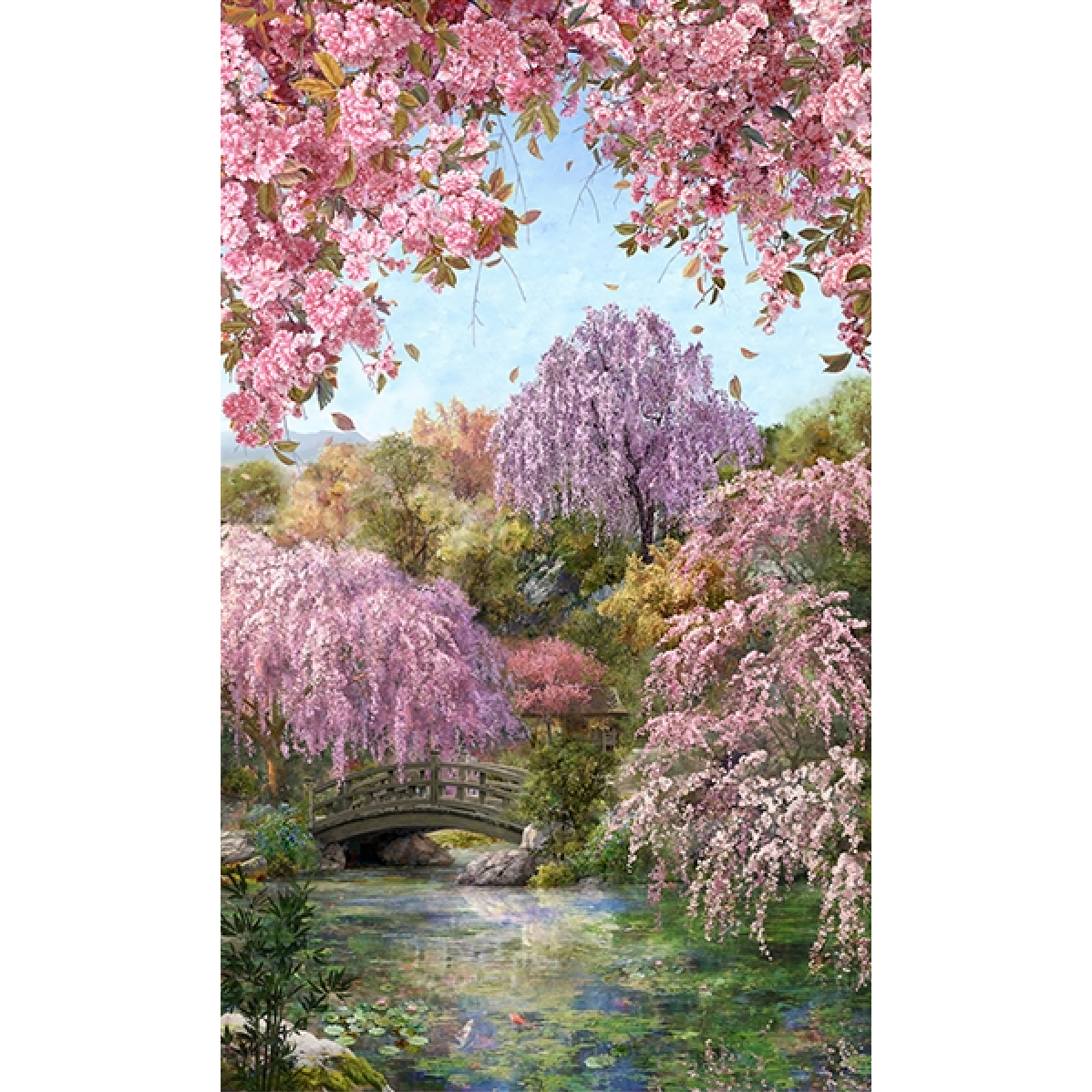 Sakura Blooms ~ W5364-452 Pond Panel – Hobby House Needleworks