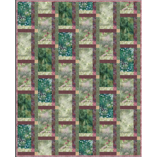 Tourmaline & Thyme Quilts ~ Running Bond Quilt Kit