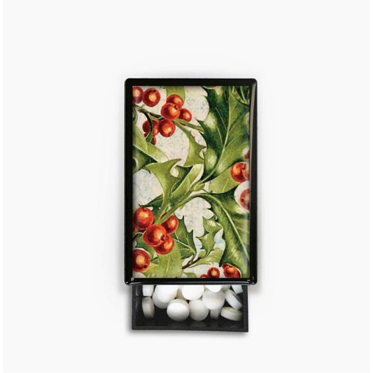 Hobby House Needleworks | Christmas Holly Slide Box with Peppermint Mints