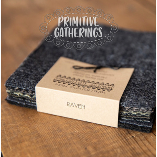 Primitive Gatherings Wool Charms ~ Raven