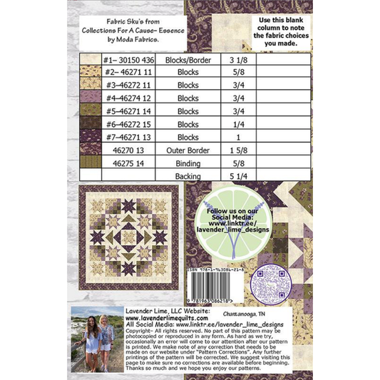 Designs by Lavender Lime ~ Lavender Breeze Pattern and/or Kit
