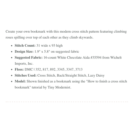 Counting Puddles | Climbing Roses Bookmark MARKET 2026