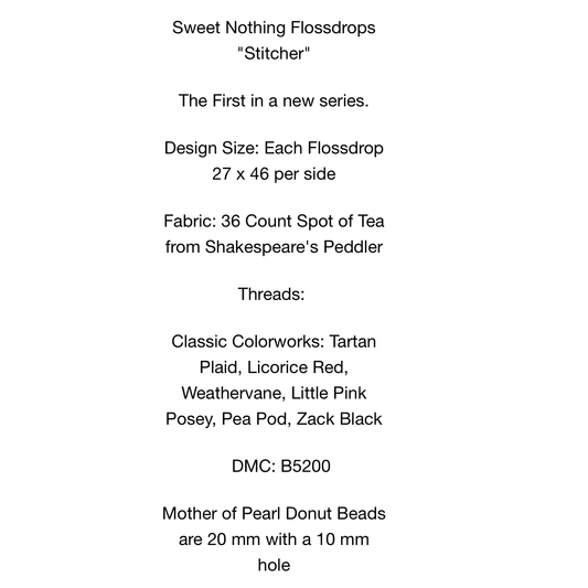 Antique Needleworkers | Sweet Nothing Flossdrops "Stitcher" MARKET 2026