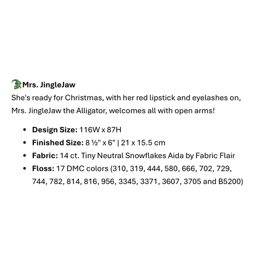 December Stitches | Mrs. JingleJaw MARKET 2026
