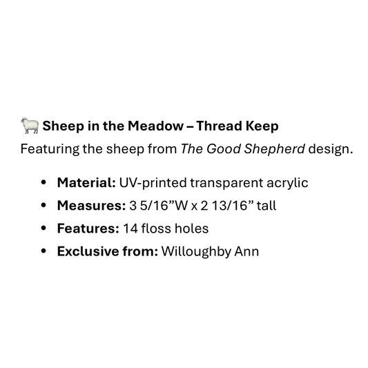 December Stitches | Sheep in the Meadow – Thread Keep MARKET 2026