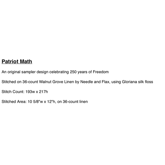 My Sister's Samplers | Patriot Math MARKET 2026