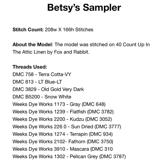 Fox & Rabbit | Betsy’s Sampler MARKET 2026
