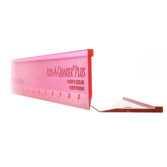 Add A-Quarter Ruler 6in Plus Pink