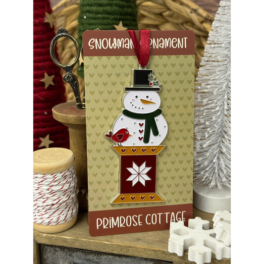 Primrose Cottage | Snowman Ornament