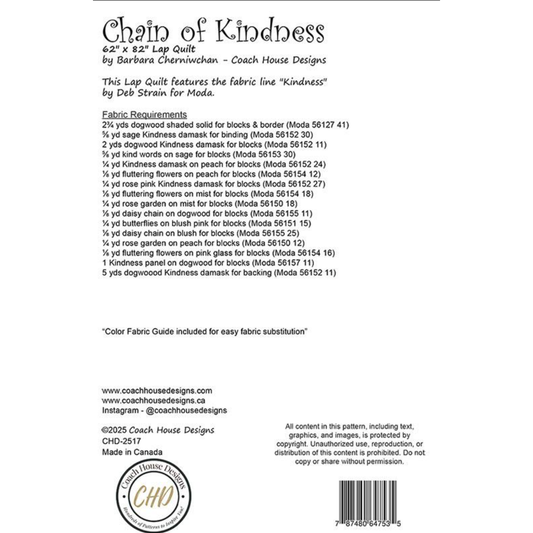 Coach House Designs ~ Chain of Kindess Quilt Pattern