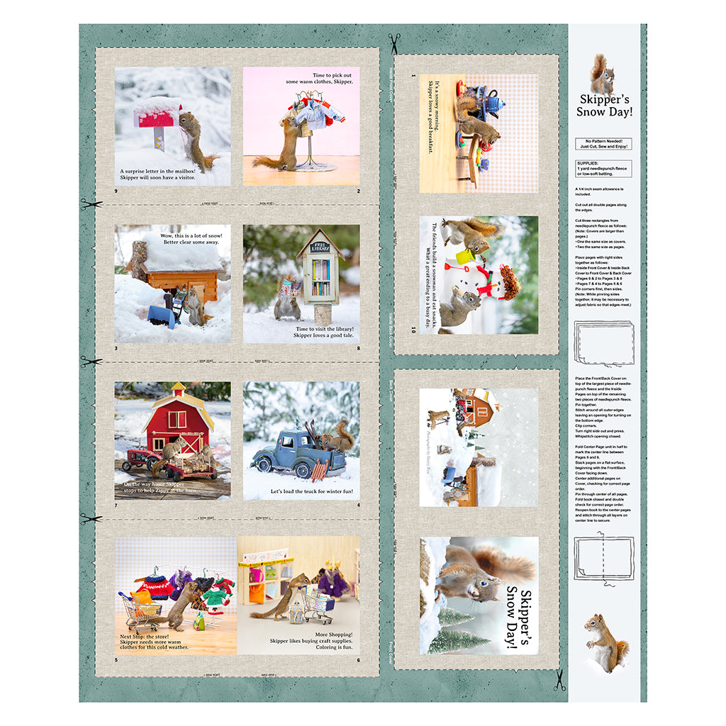 The Secret Life of Squirrels II 24" Panel Y421961 Light Taupe