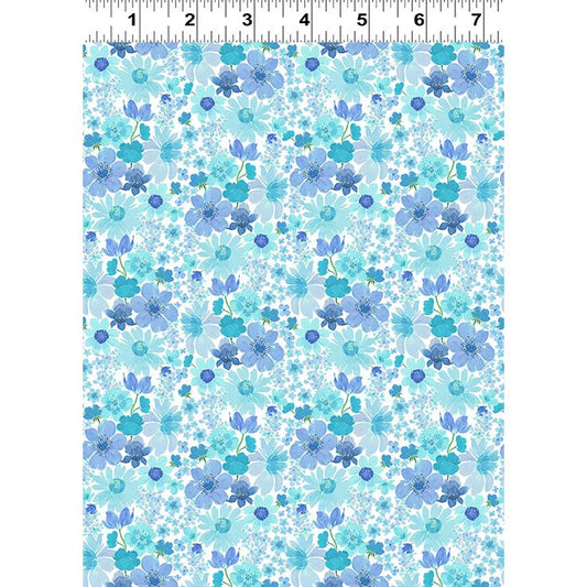 Spring Cheer ~ Small Floral ~ Y4692-90 Blue