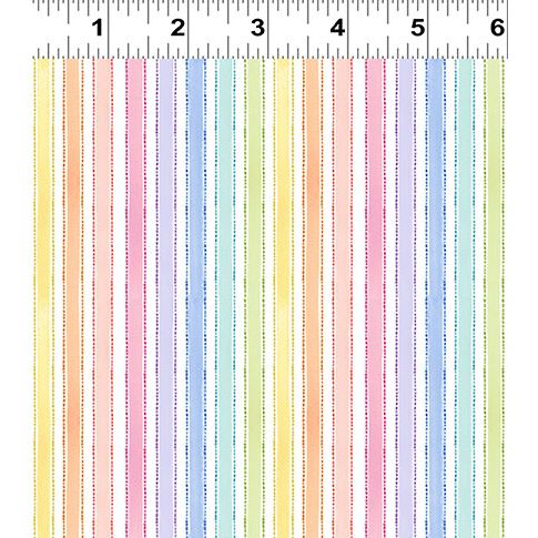 Spring Cheer ~ 45" remnant ~ Stripe ~ Y4693-55 Multi