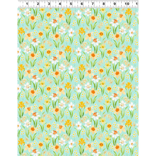 Spring Cheer ~ Daffodils ~ Y4694-103 Green
