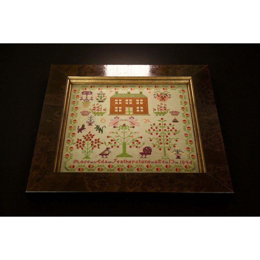 Hands Across The Sea ~ Rose Ada Featherstone 1894 Reproduction Sampler ~ Hobby House Needleworks Exclusive
