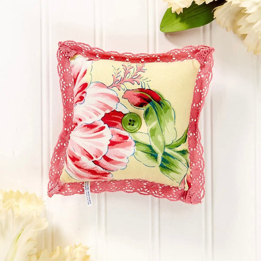 April Cornell ~ Blooming Garden Patchwork Square Pincushion