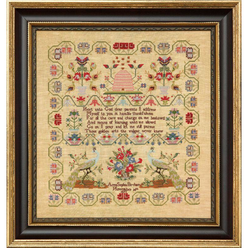 Hands Across The Sea ~ Little Gems Series - Anna Sophia Bircham 1871 Sampler Pattern PDF