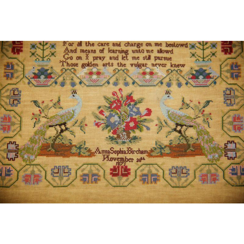 Hands Across The Sea ~ Little Gems Series - Anna Sophia Bircham 1871 Sampler Pattern PDF