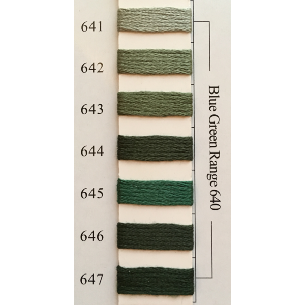 Colors 641 - 647 Blue Green Range – Hobby House Needleworks