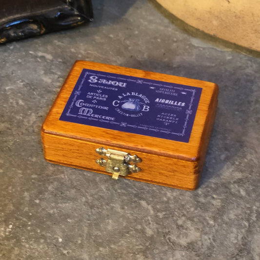 Sajou Miniature Wooden Box ~ Blue