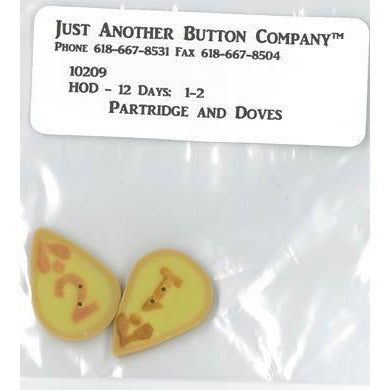 Hands on Design ~ 12 Days - Partridge & Doves Buttons