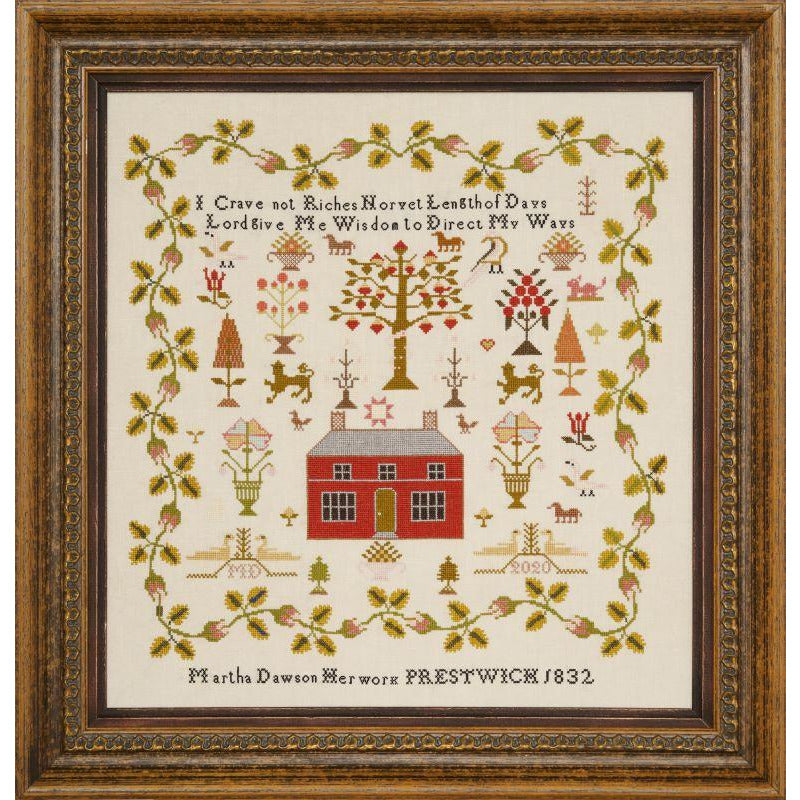 Hands Across The Sea ~ Little Gems Series - Martha Dawson 1832 Sampler Pattern PDF