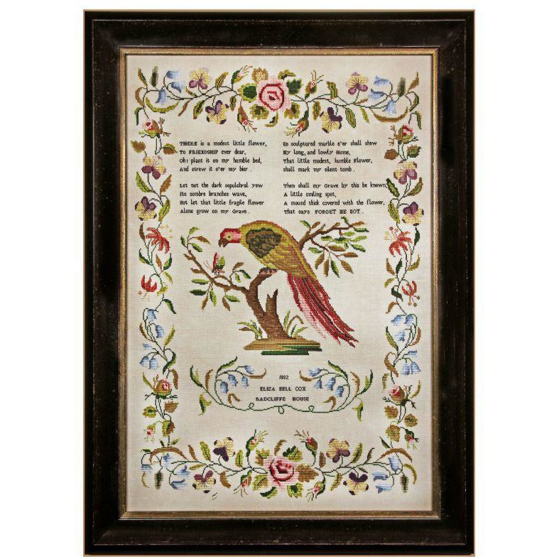 Hands Across The Sea ~ Eliza Bell Cox 1832 Reproduction Sampler Pattern