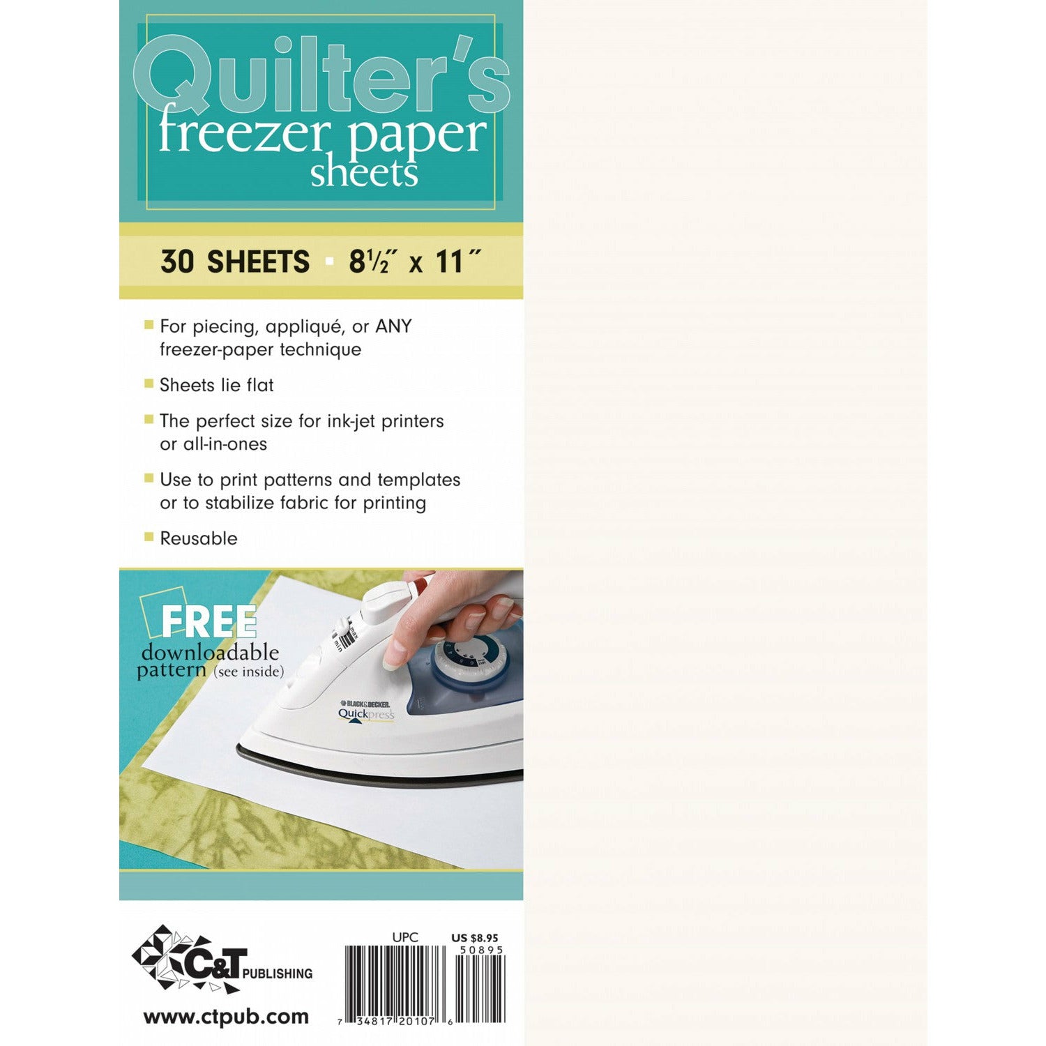 What do quilters use freezer paper for? 