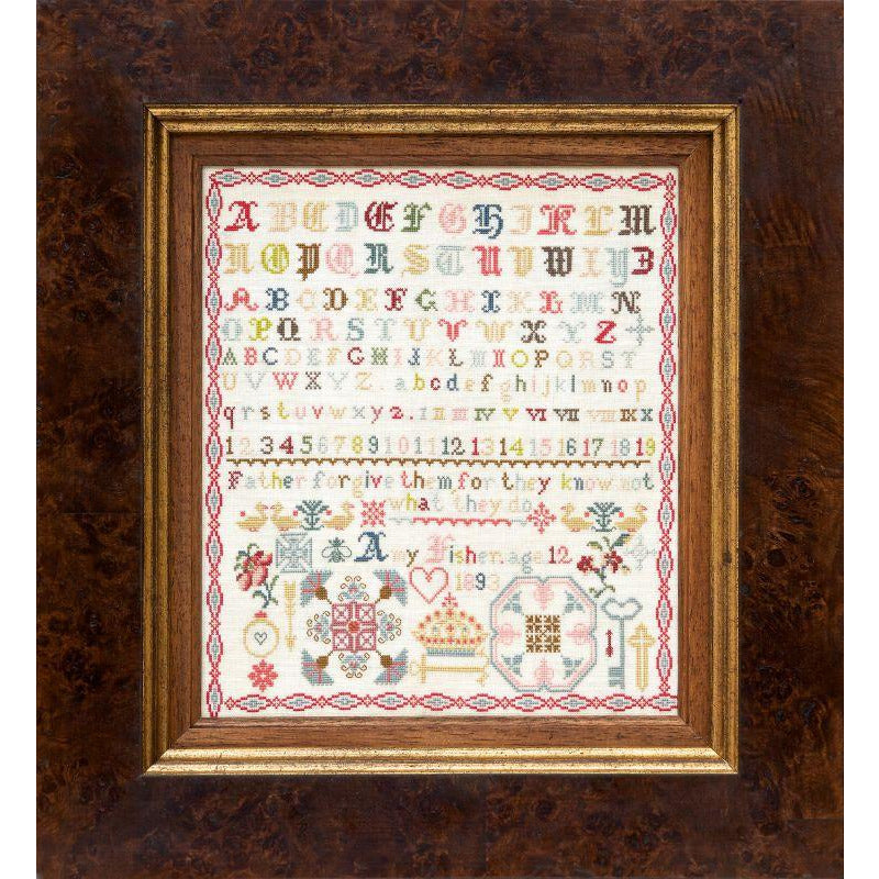 Hands Across The Sea ~ Little Gems Series - Amy Fisher 1893 Sampler Pattern PDF