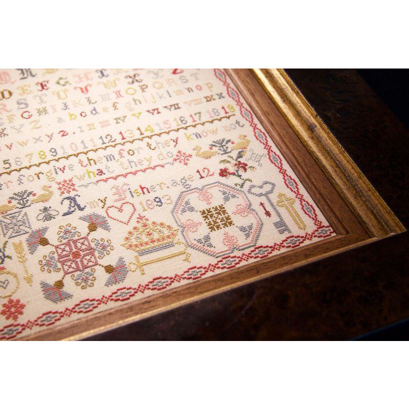 Hands Across The Sea ~ Little Gems Series - Amy Fisher 1893 Sampler Pattern PDF