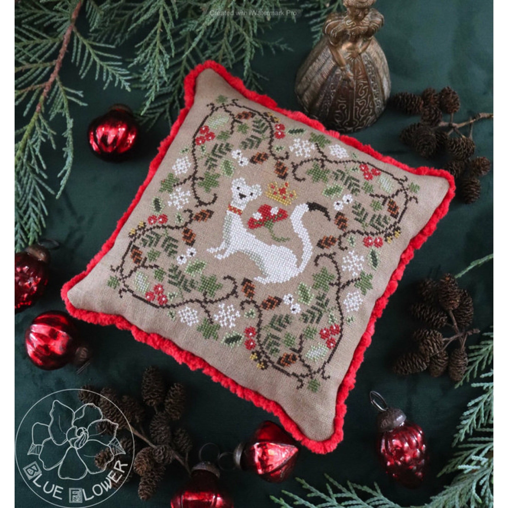 Blue Flower | Tudor Ermine Pattern – Hobby House Needleworks